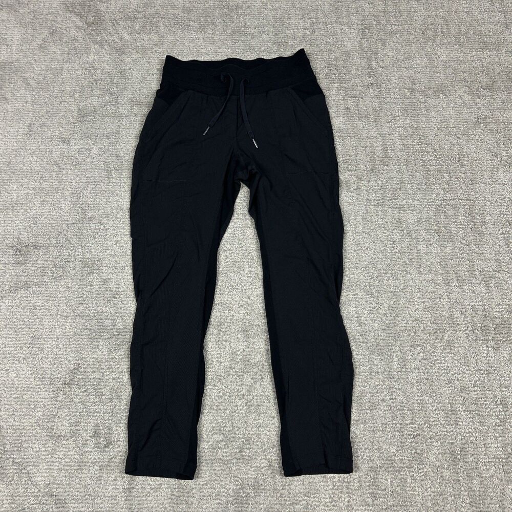 Lululemon Black Street To Studio Pants Womens 6 Pockets Cropped Comfort